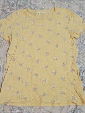 Lucky Brand Sz S Yellow Tshirt